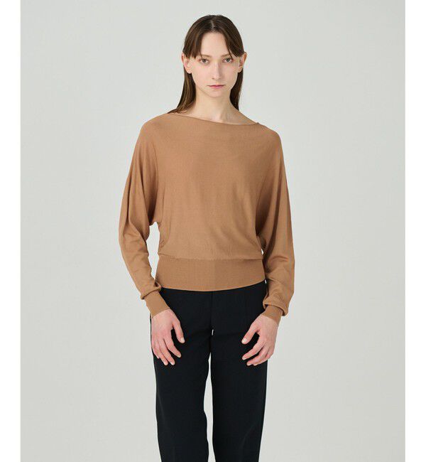 Grace Class「シアードルマントップ」|ニット・セーター|キャメル