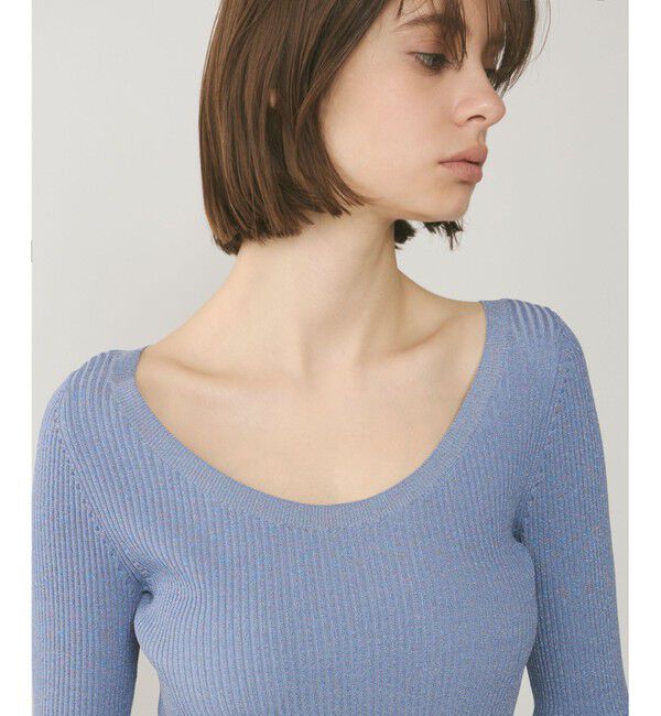  「ハイゲージラメニットトップ」|ニット・セーター|