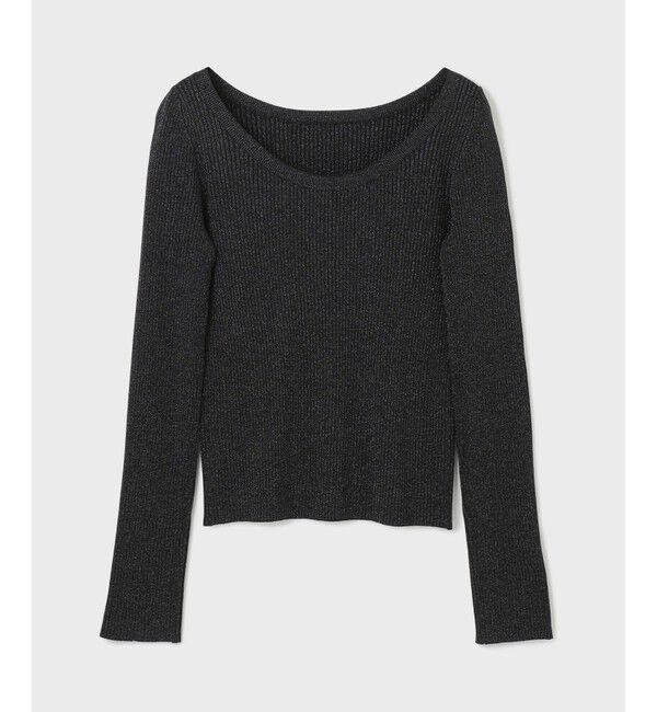  「ハイゲージラメニットトップ」|ニット・セーター|