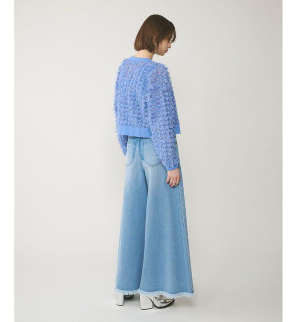  「フリンジニットzipカーディガン」|ニット・セーター|