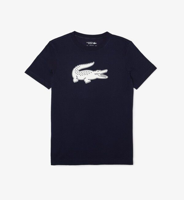 LACOSTE「コットンブレンドウルトラドライロゴプリント半袖Tシャツ」|Tシャツ・カットソー|