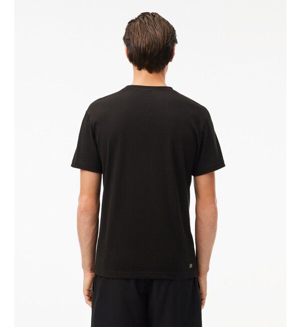 LACOSTE「コットンブレンドウルトラドライロゴプリント半袖Tシャツ」|Tシャツ・カットソー|