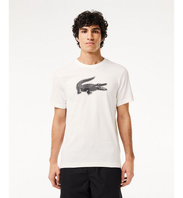 LACOSTE「コットンブレンドウルトラドライロゴプリント半袖Tシャツ」|Tシャツ・カットソー|
