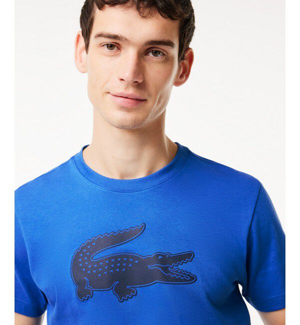 LACOSTE「コットンブレンドウルトラドライロゴプリント半袖Tシャツ」|Tシャツ・カットソー|