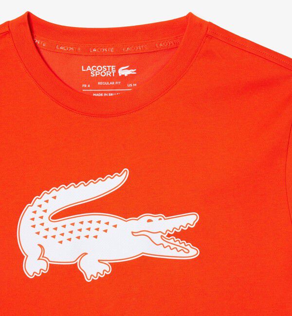 LACOSTE「コットンブレンドウルトラドライロゴプリント半袖Tシャツ」|Tシャツ・カットソー|