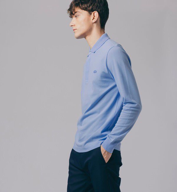 LACOSTE「比翼フロントロングスリーブポロシャツ」|ポロシャツ|