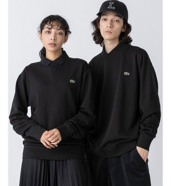 LACOSTE「プレミアムスウェットクルーネック トレーナー」|スウェット・ジャージ|ブラック