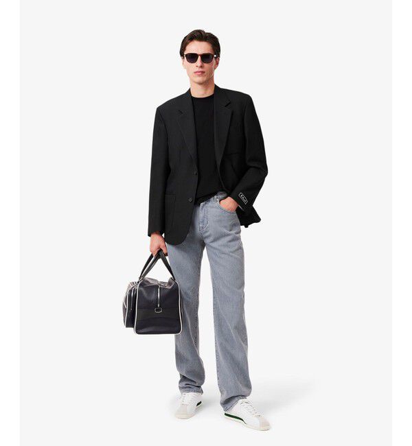 LACOSTE「シェニールワニロゴ オーバーサイズ半袖Tシャツ / ルーズフィットT」|Tシャツ・カットソー|