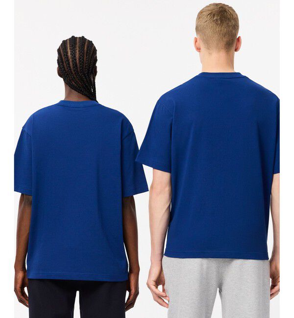 LACOSTE「シェニールワニロゴ オーバーサイズ半袖Tシャツ / ルーズフィットT」|Tシャツ・カットソー|