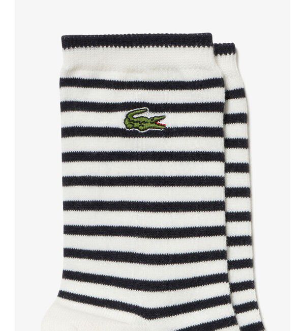 LACOSTE「ナローピッチボーダーリブニットソックス 22-24cm」|ソックス|