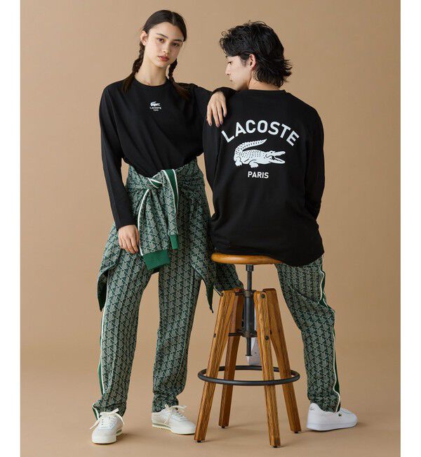 LACOSTE「オーバーサイズ PARISロゴ ヘビーウェイト 長袖Tシャツ / ロンT」|Tシャツ・カットソー|