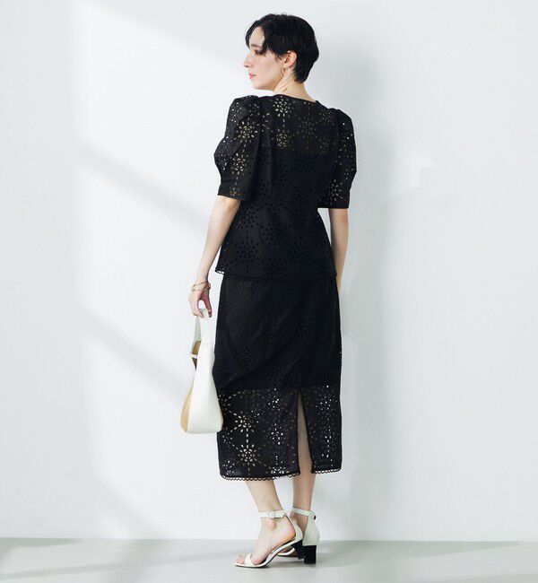 NOLLEY'S「《セットアップ対応》Brocheレース ギャザータイトスカート」|タイト|