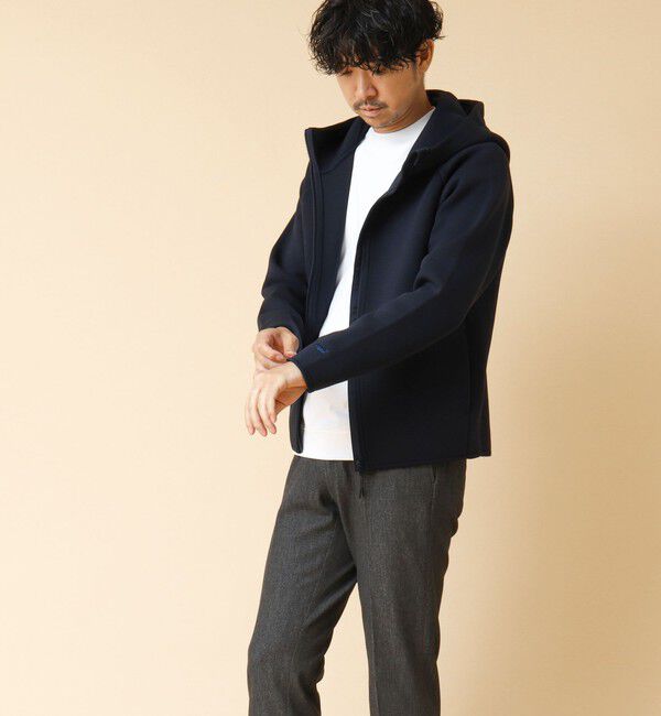 NOLLEY'S goodman「クジラ刺繍 ダンボールニット ジップパーカー」|パーカー|