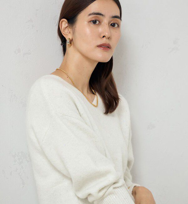 NOLLEY'S sophi「モヘヤラメスパンコール2WAYプルオーバーニット」|ニット・セーター|