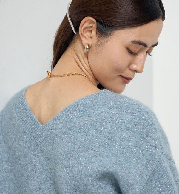 NOLLEY'S sophi「モヘヤラメスパンコール2WAYプルオーバーニット」|ニット・セーター|