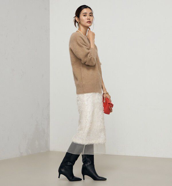 NOLLEY'S sophi「カシミヤ混ヘアリー2WAYプルオーバーニット」|ニット・セーター|