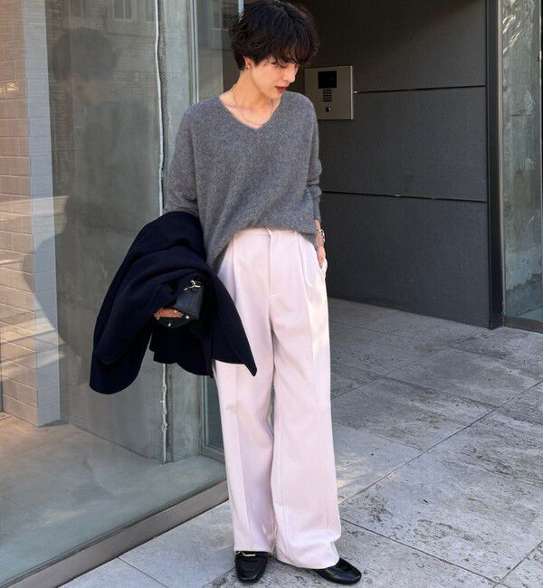 NOLLEY'S sophi「カシミヤ混ヘアリー2WAYプルオーバーニット」|ニット・セーター|