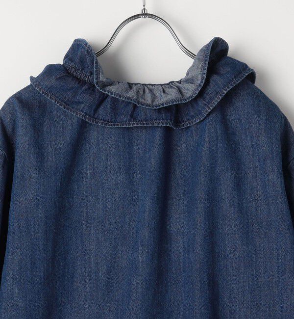 Rie Miller「【追加7回】【RM denim】フリルギャザーデニムブラウス」|シャツ・ブラウス|