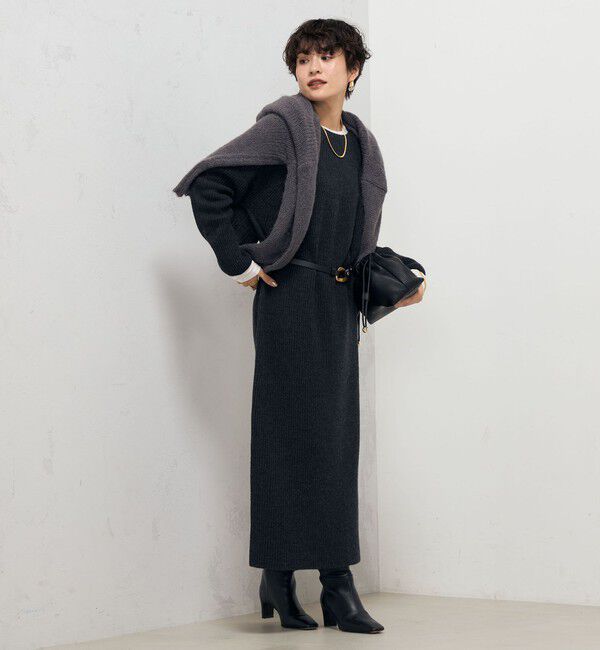 NOLLEY'S「ウォッシャブルカールカール求心柄ニットワンピース」|ワンピース|