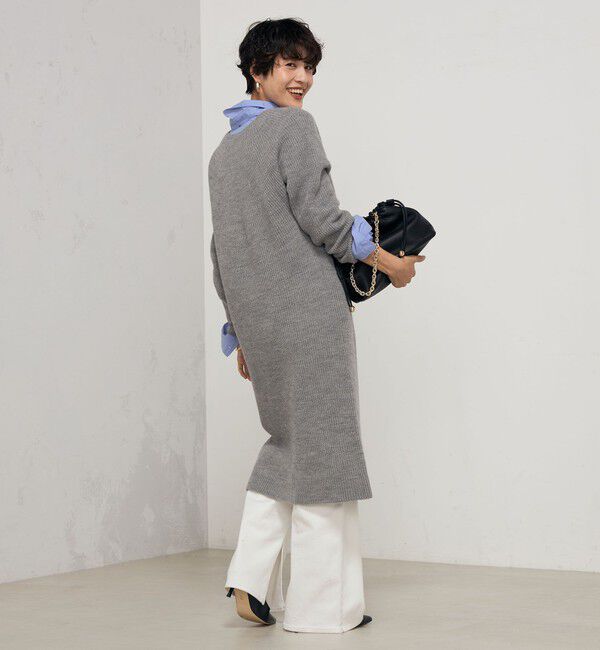 NOLLEY'S「ウォッシャブルカールカール求心柄ニットワンピース」|ワンピース|