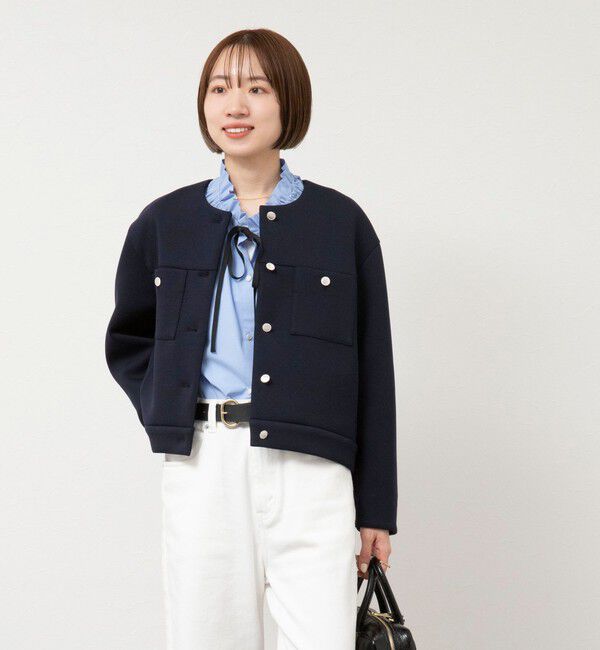 NOLLEY'S「ウォッシャブルエアボールクルーネックブルゾン」|ブルゾン・スタジャン|