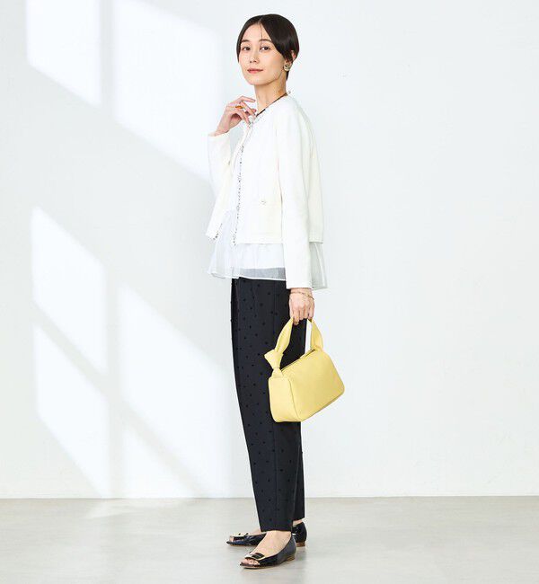 NOLLEY'S「《手洗い可能》フワシャギーステッチニットジャケット」|カーディガン|