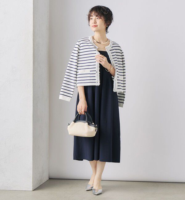 NOLLEY'S「《手洗い可能》フワシャギーステッチニットジャケット」|カーディガン|