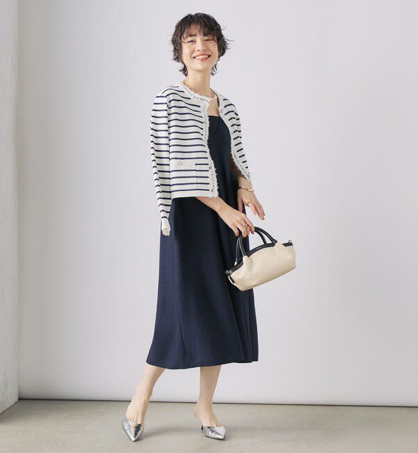 NOLLEY'S「《手洗い可能》フワシャギーステッチニットジャケット」|カーディガン|