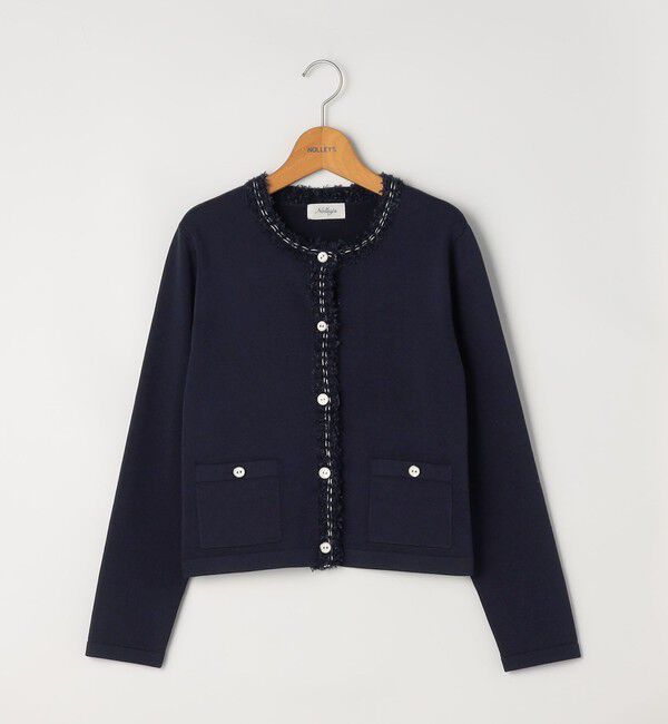 NOLLEY'S「《手洗い可能》フワシャギーステッチニットジャケット」|カーディガン|