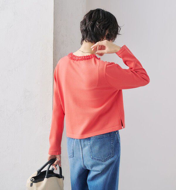 NOLLEY'S「《手洗い可能》フワシャギーステッチニットジャケット」|カーディガン|