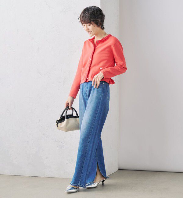 NOLLEY'S「《手洗い可能》フワシャギーステッチニットジャケット」|カーディガン|