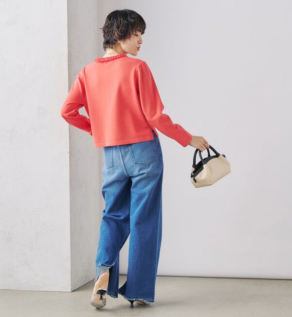 NOLLEY'S「《手洗い可能》フワシャギーステッチニットジャケット」|カーディガン|