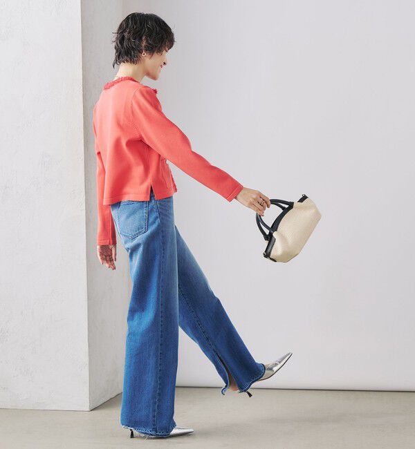 NOLLEY'S「《手洗い可能》フワシャギーステッチニットジャケット」|カーディガン|