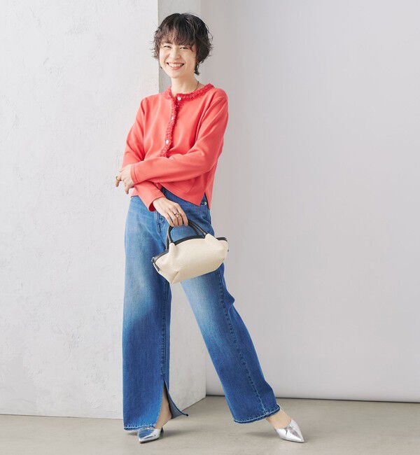 NOLLEY'S「《手洗い可能》フワシャギーステッチニットジャケット」|カーディガン|