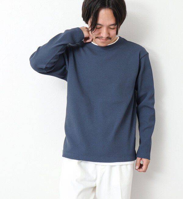 NOLLEY'S goodman「《吸水速乾》ワッフルダブルカラーLS TEE 25SS」|Tシャツ・カットソー|