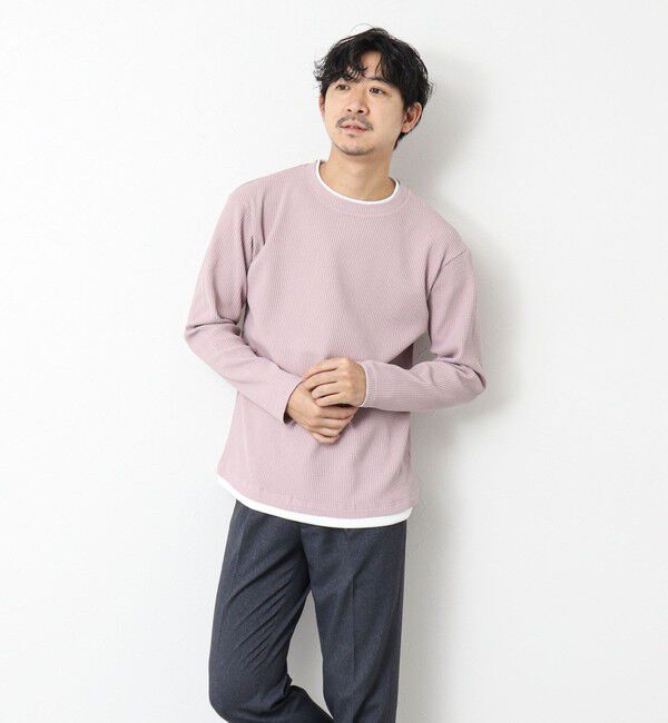 NOLLEY'S goodman「《吸水速乾》ワッフルダブルカラーLS TEE 25SS」|Tシャツ・カットソー|