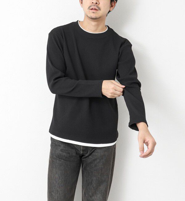 NOLLEY'S goodman「《吸水速乾》ワッフルダブルカラーLS TEE 25SS」|Tシャツ・カットソー|