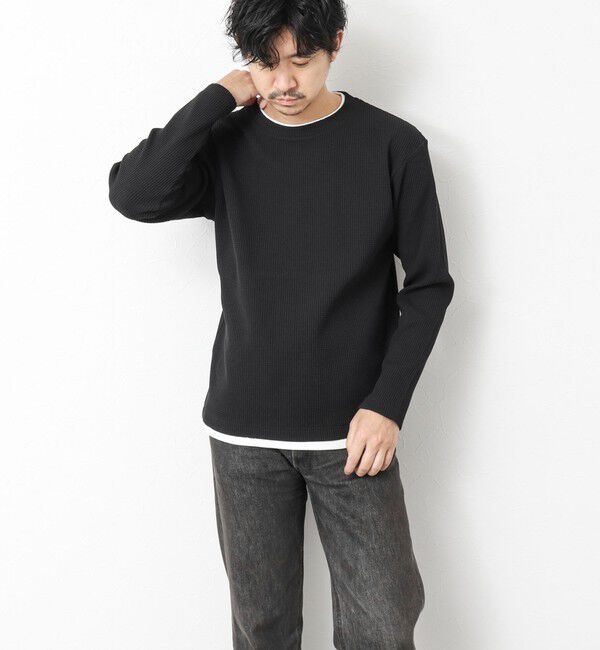 NOLLEY'S goodman「《吸水速乾》ワッフルダブルカラーLS TEE 25SS」|Tシャツ・カットソー|