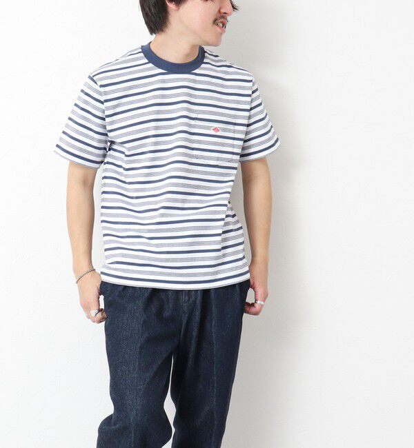 NOLLEY'S goodman「【DANTON/ダントン】C0198TCB STRIPE POCKET T-SHIRT」|Tシャツ・カットソー|