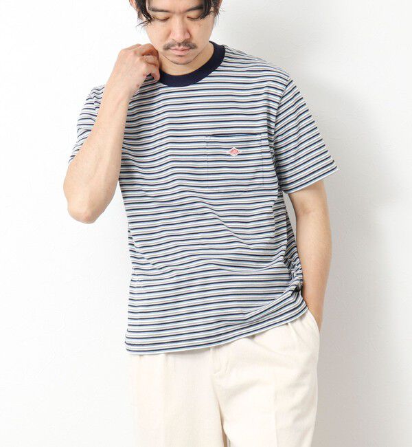 NOLLEY'S goodman「【DANTON/ダントン】C0198TCB STRIPE POCKET T-SHIRT」|Tシャツ・カットソー|