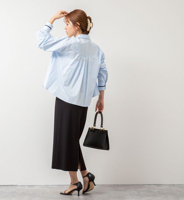 NOLLEY'S「《セットアップ対応》ウォッシャブルニットジョーゼットタイトミディスカート」|タイト|