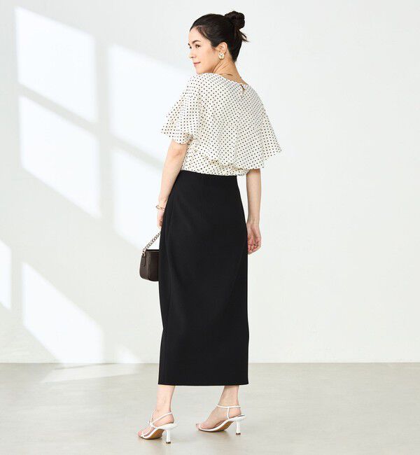 NOLLEY'S「【追加】サッカードットバックフリルブラウス」|シャツ・ブラウス|