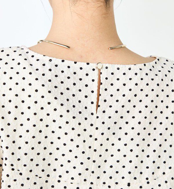 NOLLEY'S「【追加】サッカードットバックフリルブラウス」|シャツ・ブラウス|