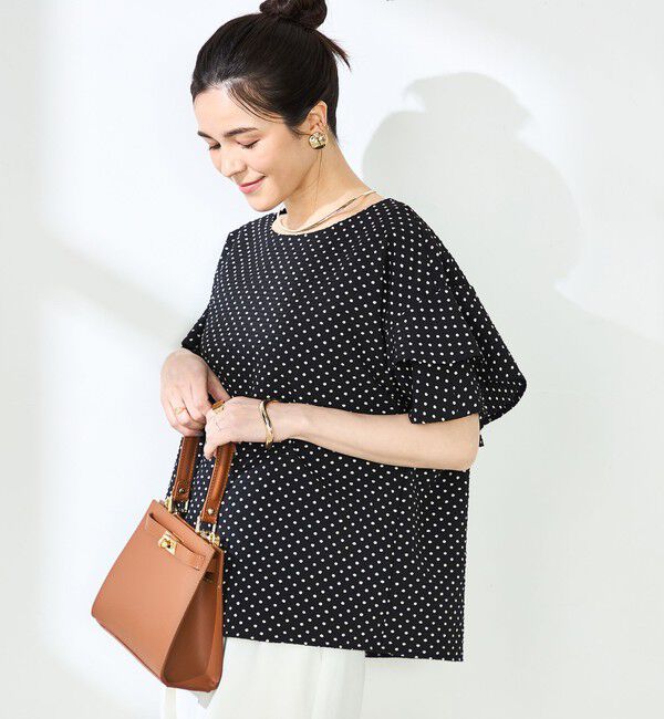 NOLLEY'S「【追加】サッカードットバックフリルブラウス」|シャツ・ブラウス|