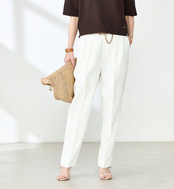 NOLLEY'S「ウォッシャブル防しわスパンツイルツータックテーパードパンツ」|その他|