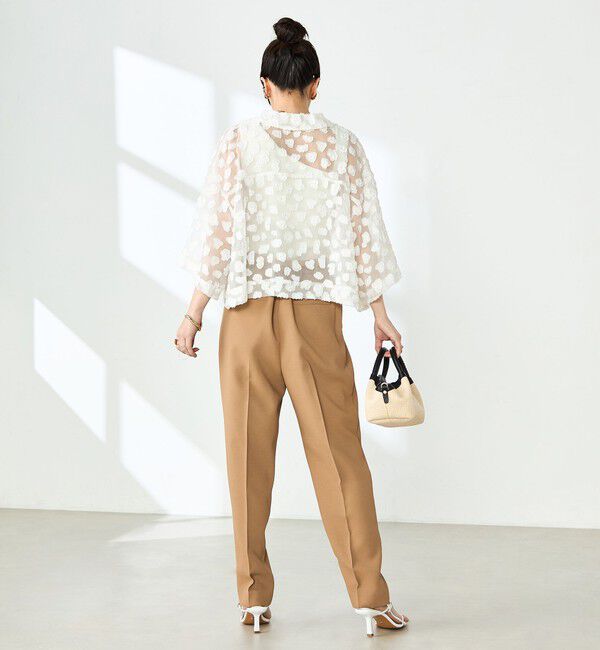 NOLLEY'S「ウォッシャブル防しわスパンツイルツータックテーパードパンツ」|その他|