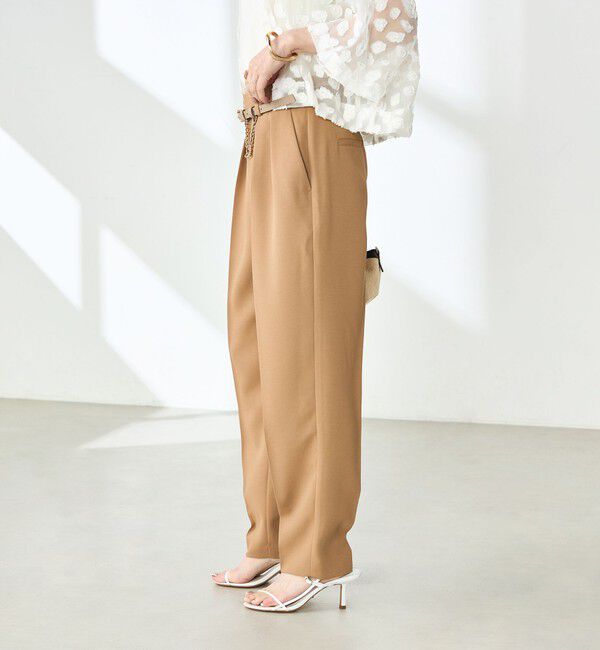 NOLLEY'S「ウォッシャブル防しわスパンツイルツータックテーパードパンツ」|その他|