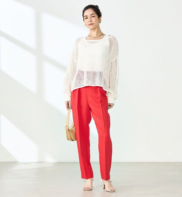 NOLLEY'S「ウォッシャブル防しわスパンツイルツータックテーパードパンツ」|その他|