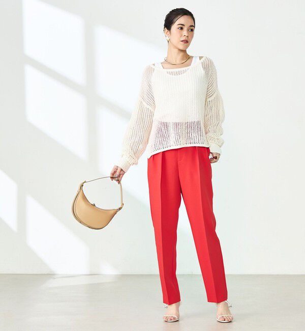 NOLLEY'S「ウォッシャブル防しわスパンツイルツータックテーパードパンツ」|その他|