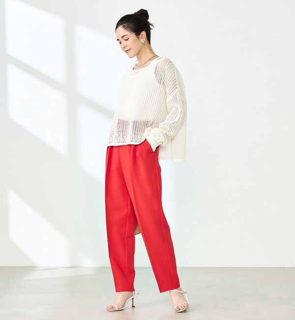 NOLLEY'S「ウォッシャブル防しわスパンツイルツータックテーパードパンツ」|その他|